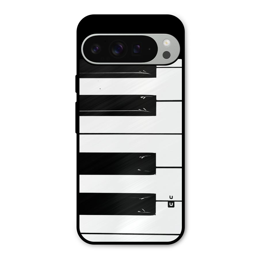 Paino Keys Printed Classy Metal Back Case for Google Pixel 9 Pro XL