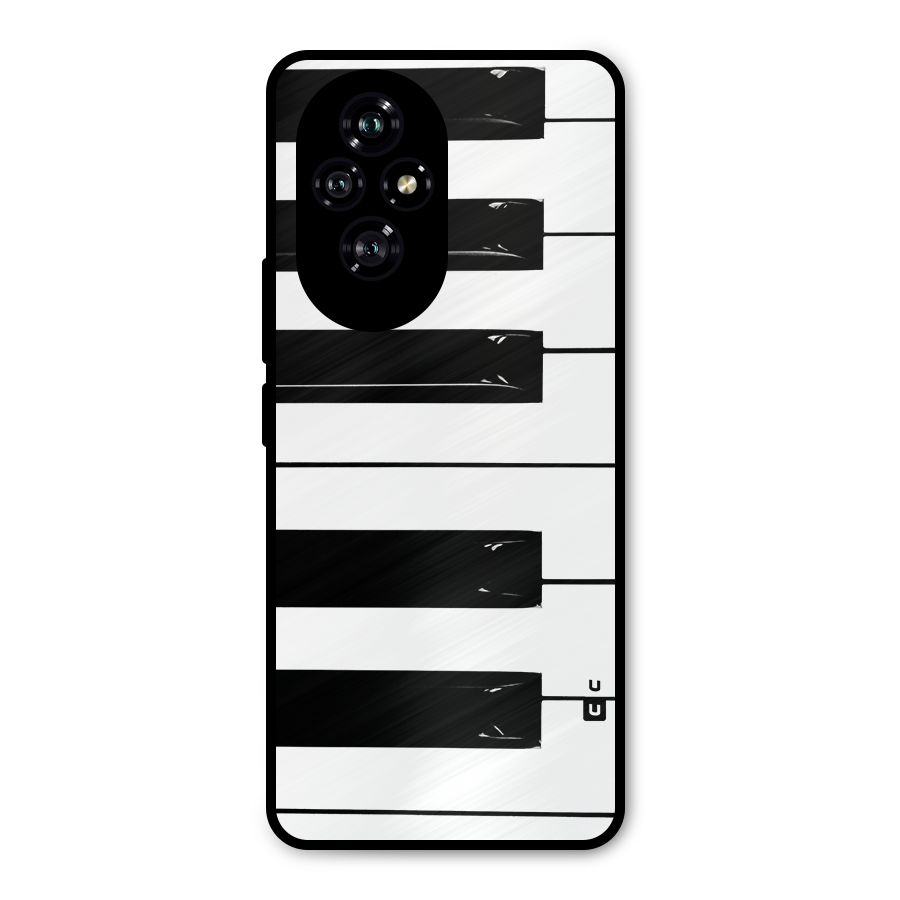 Paino Keys Printed Classy Metal Back Case for Honor 200