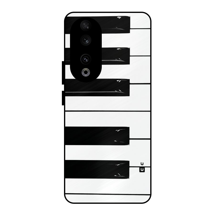 Paino Keys Printed Classy Metal Back Case for Honor 90