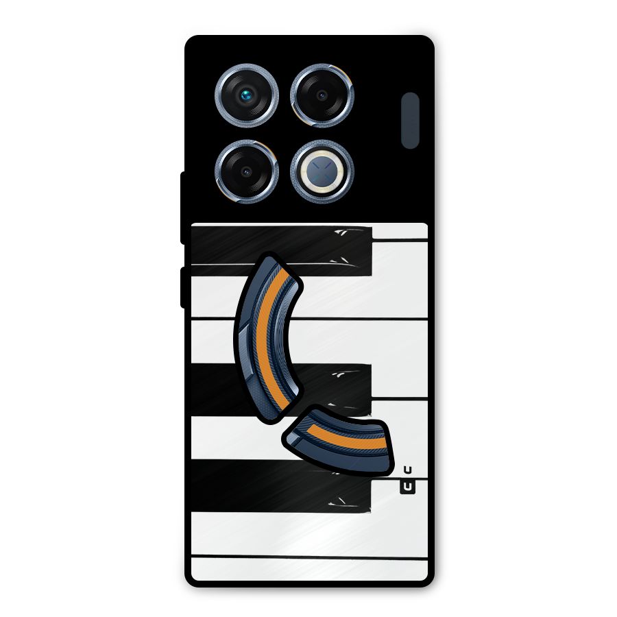 Paino Keys Printed Classy Metal Back Case for Infinix GT 20 Pro
