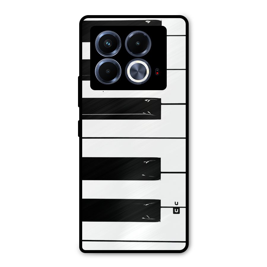 Paino Keys Printed Classy Metal Back Case for Infinix Note 40 5G
