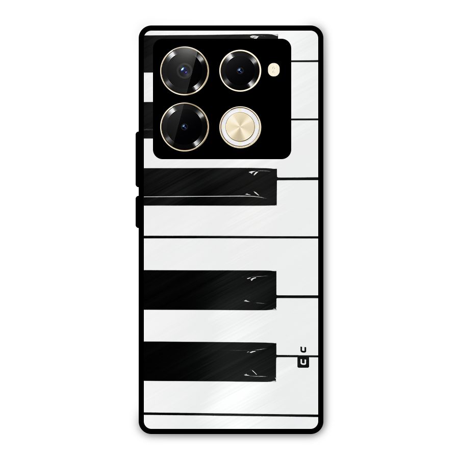 Paino Keys Printed Classy Metal Back Case for Infinix Note 40 Pro Plus