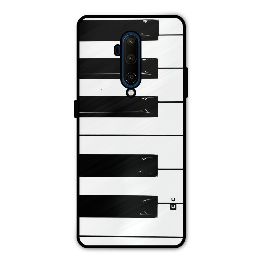 Paino Keys Printed Classy Metal Back Case for OnePlus 7T Pro