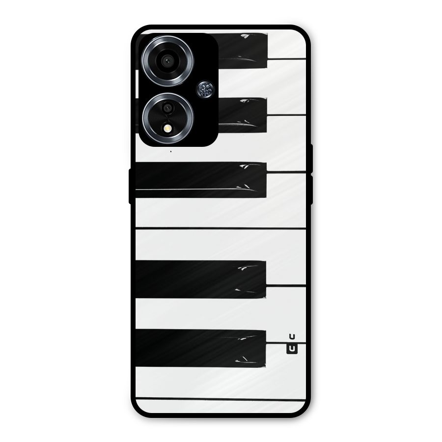 Paino Keys Printed Classy Metal Back Case for Oppo A59