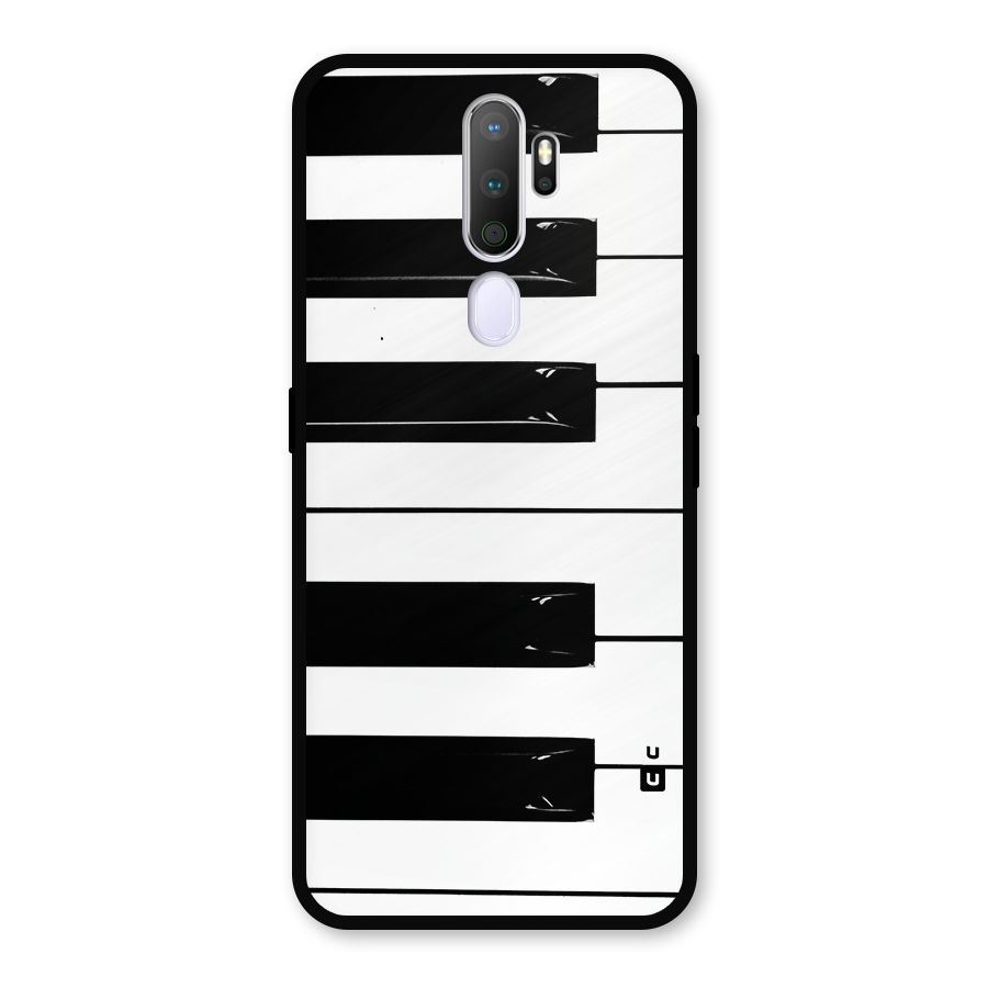 Paino Keys Printed Classy Metal Back Case for Oppo A5 (2020)