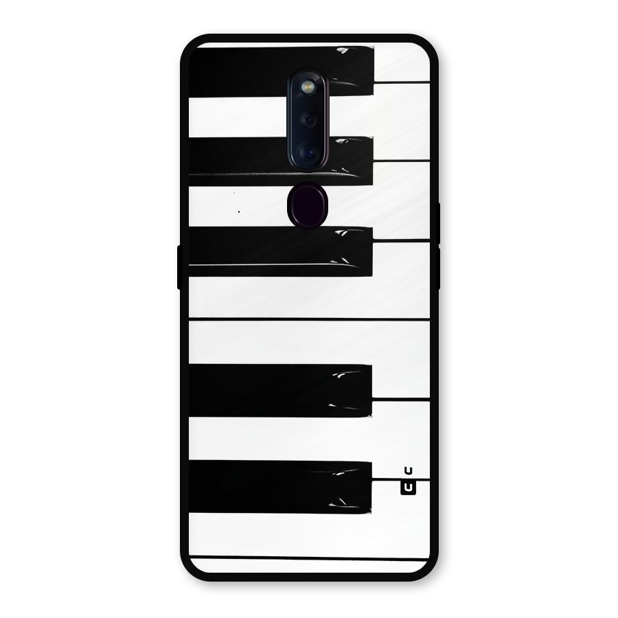 Paino Keys Printed Classy Metal Back Case for Oppo F11 Pro