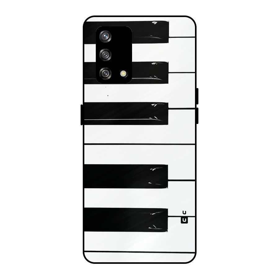 Paino Keys Printed Classy Metal Back Case for Oppo F19