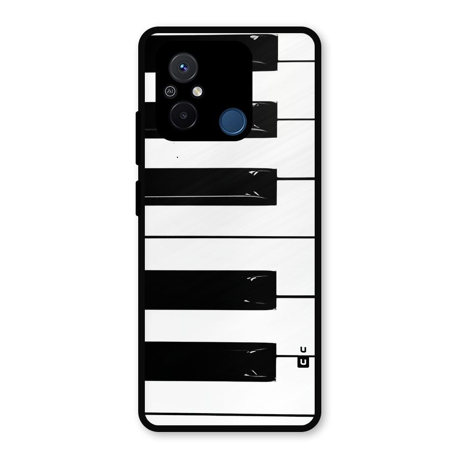 Paino Keys Printed Classy Metal Back Case for Poco C55