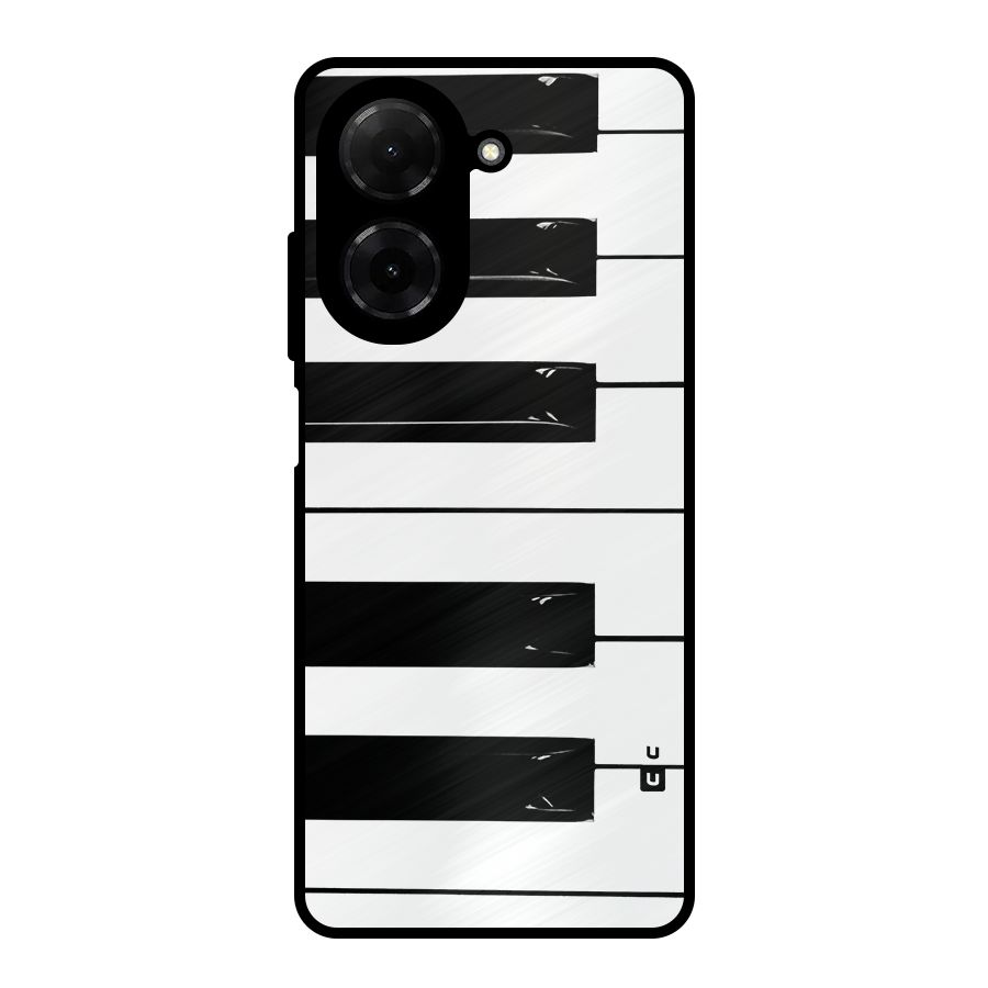 Paino Keys Printed Classy Metal Back Case for Poco C71