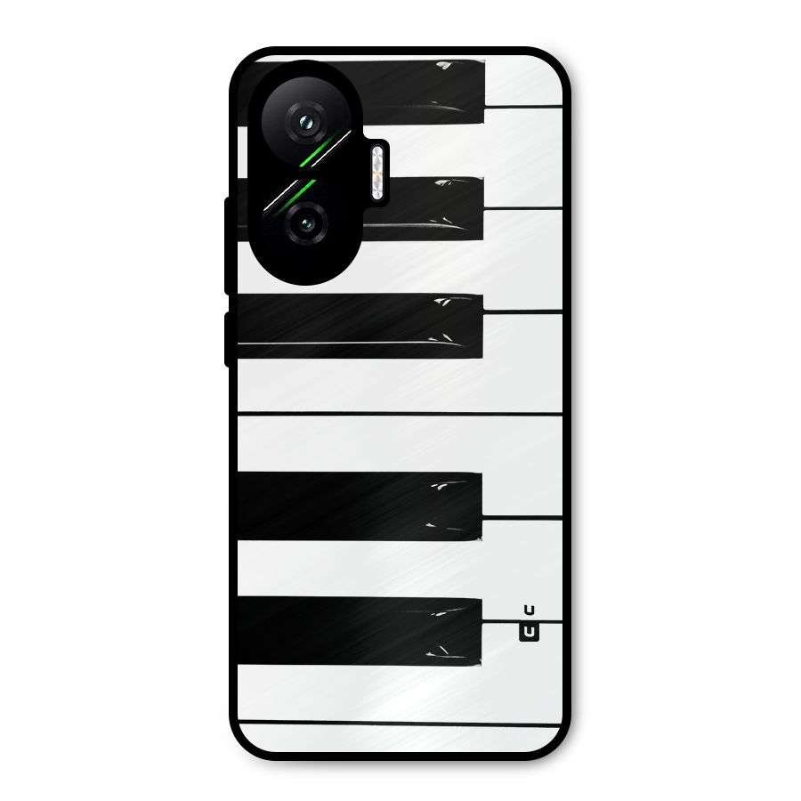 Paino Keys Printed Classy Metal Back Case for Poco F7