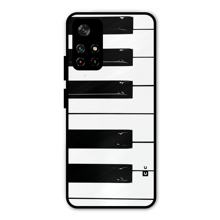 Paino Keys Printed Classy Metal Back Case for Poco M4 Pro 5G