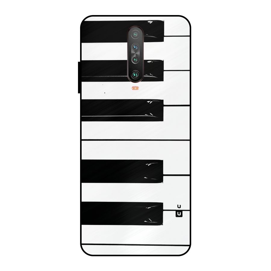 Paino Keys Printed Classy Metal Back Case for Poco X2
