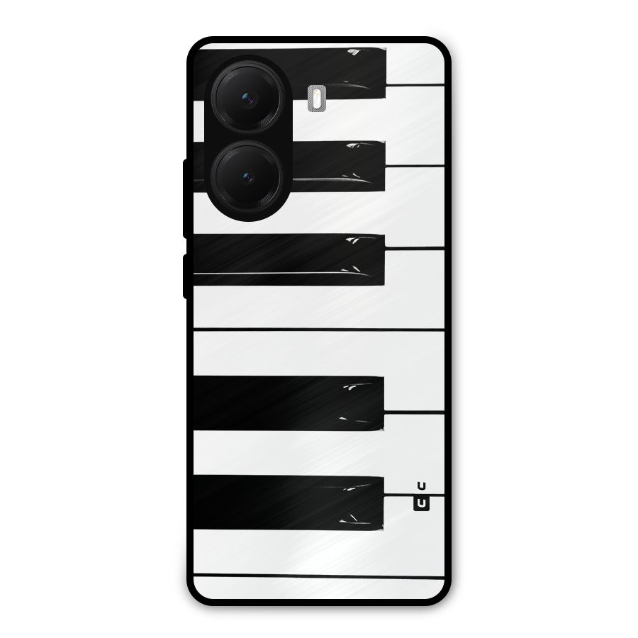 Paino Keys Printed Classy Metal Back Case for Poco X7 Pro
