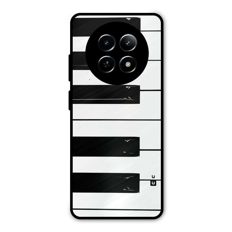 Paino Keys Printed Classy Metal Back Case for Realme 12 5G