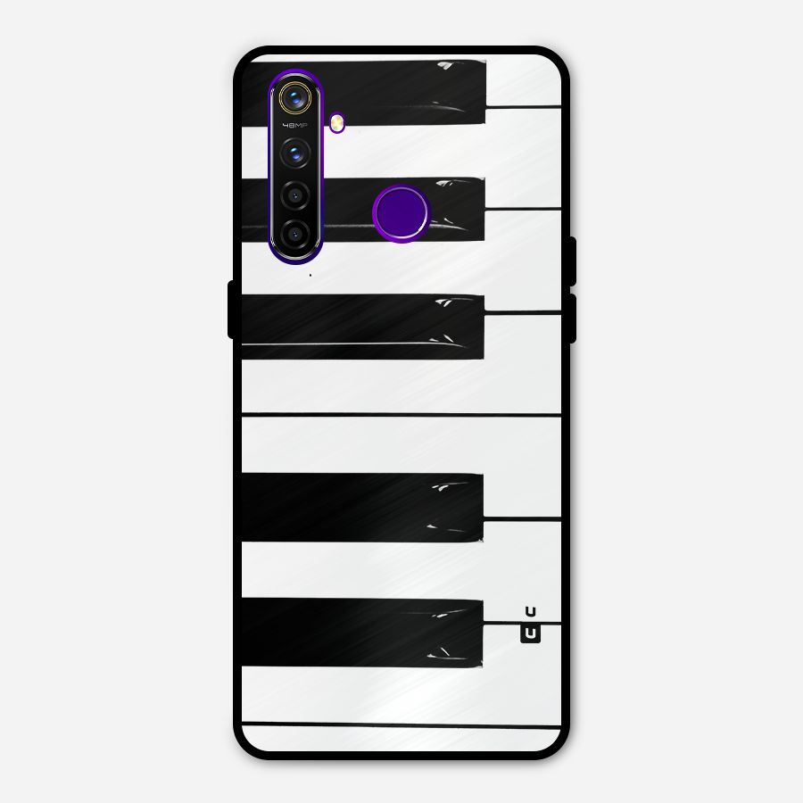 Paino Keys Printed Classy Metal Back Case for Realme 5 Pro