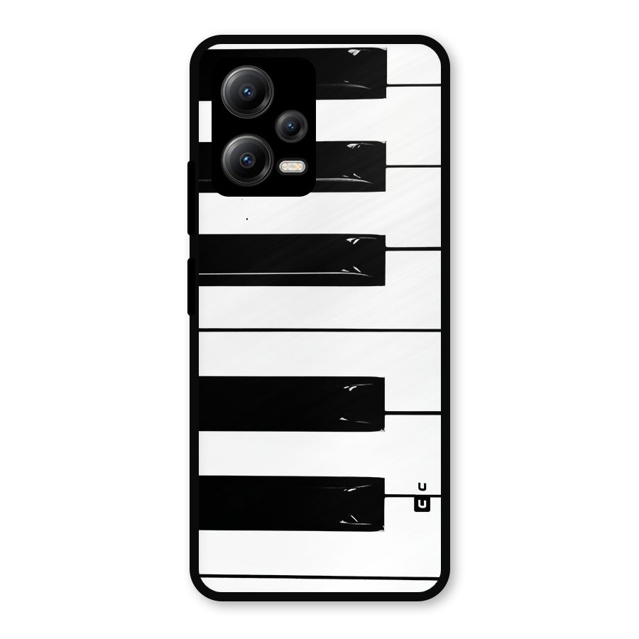 Paino Keys Printed Classy Metal Back Case for Redmi Note 12 5G