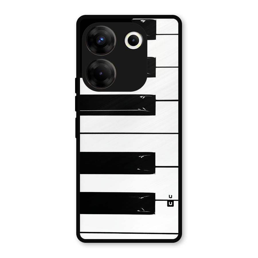 Paino Keys Printed Classy Metal Back Case for Tecno Camon 20 Pro