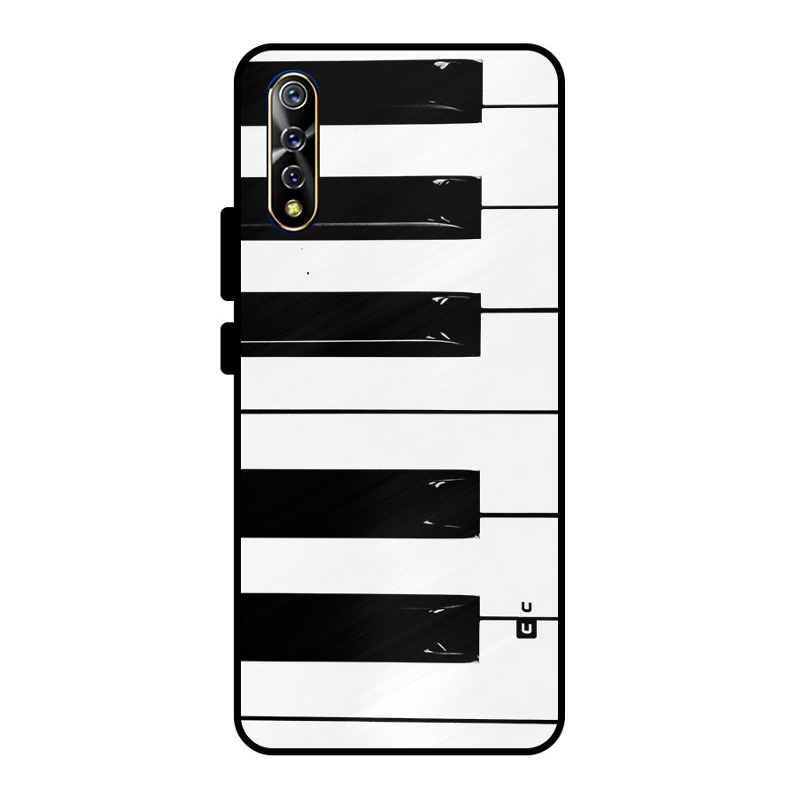 Paino Keys Printed Classy Metal Back Case for Vivo S1