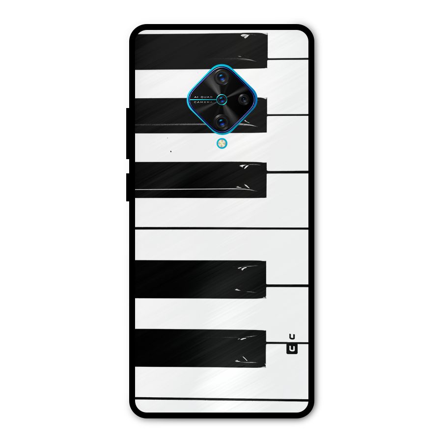 Paino Keys Printed Classy Metal Back Case for Vivo S1 Pro