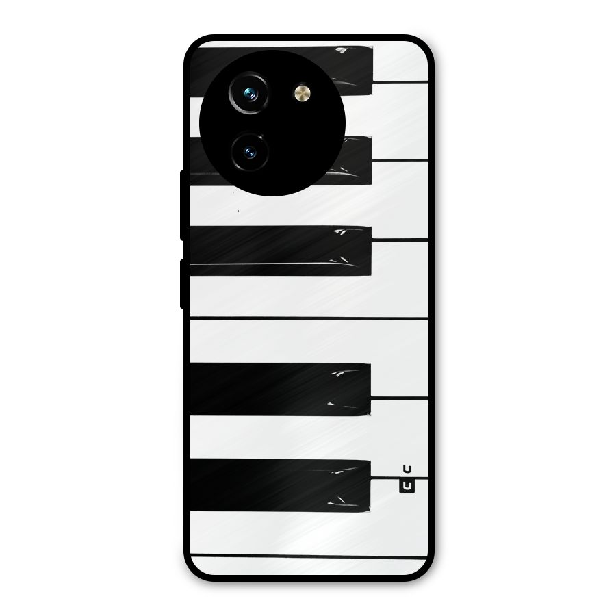 Paino Keys Printed Classy Metal Back Case for Vivo T3x