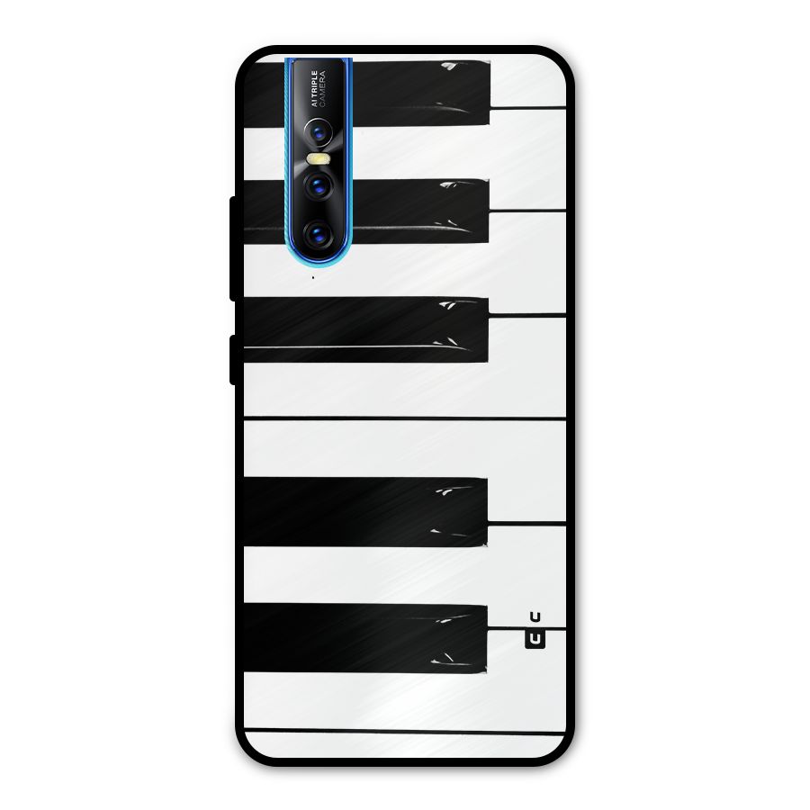 Paino Keys Printed Classy Metal Back Case for Vivo V15 Pro