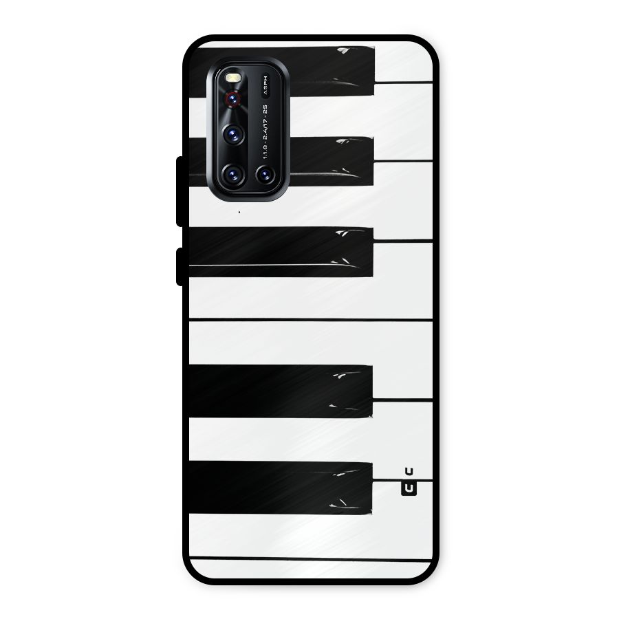 Paino Keys Printed Classy Metal Back Case for Vivo V19