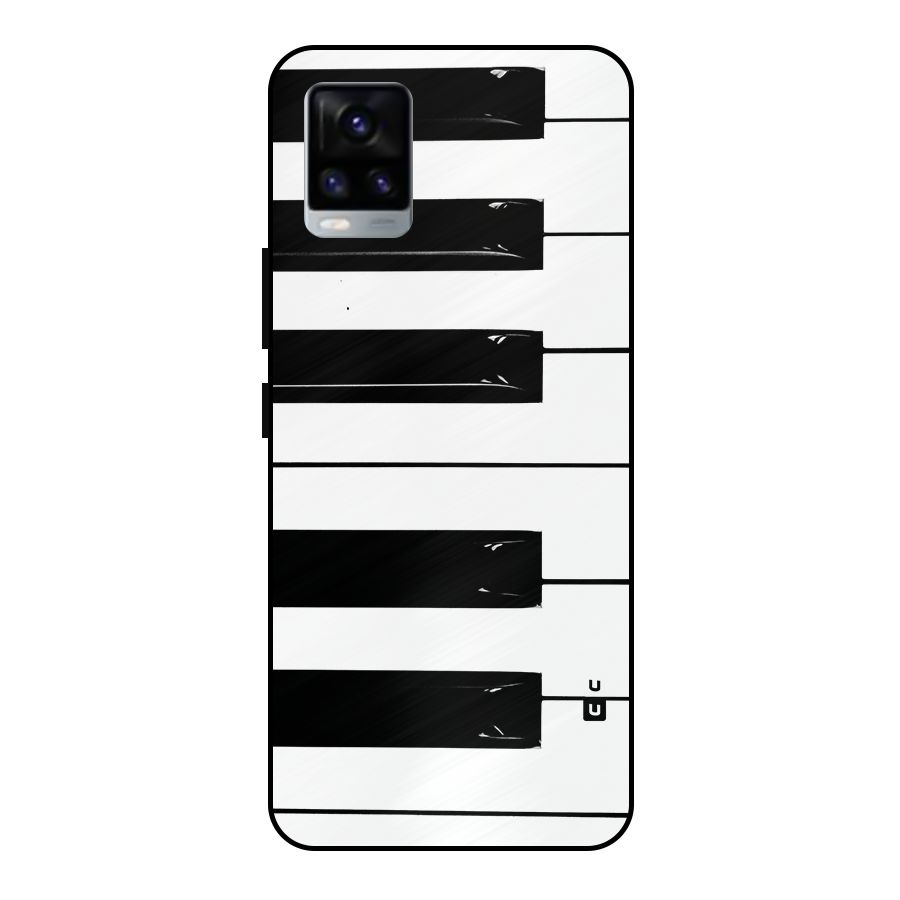 Paino Keys Printed Classy Metal Back Case for Vivo V20