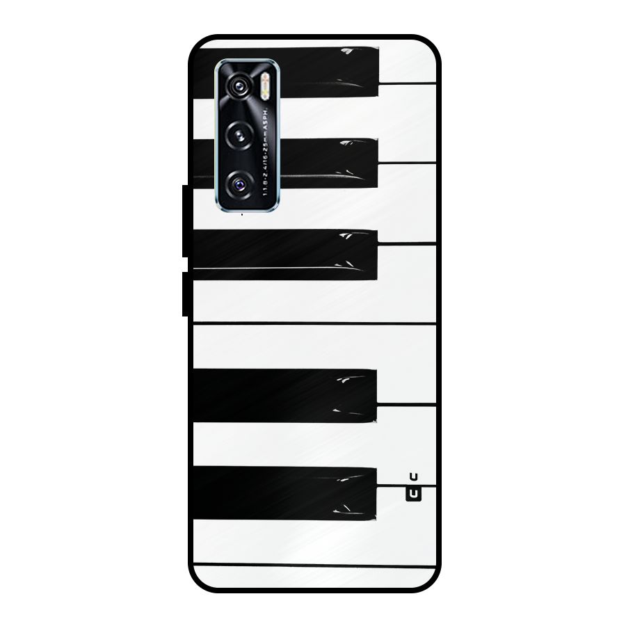 Paino Keys Printed Classy Metal Back Case for Vivo V20 SE