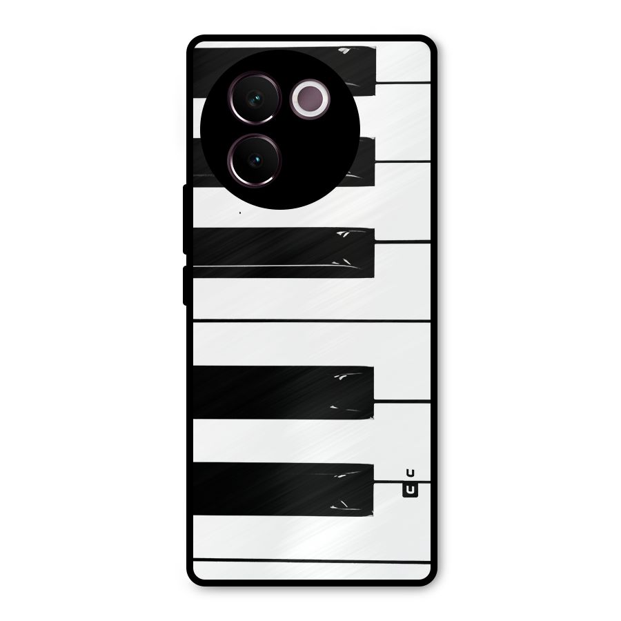 Paino Keys Printed Classy Metal Back Case for Vivo V30e