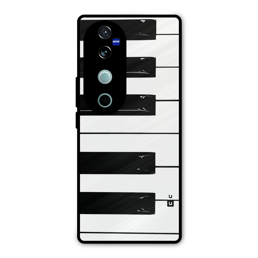 Paino Keys Printed Classy Metal Back Case for Vivo V40 Pro