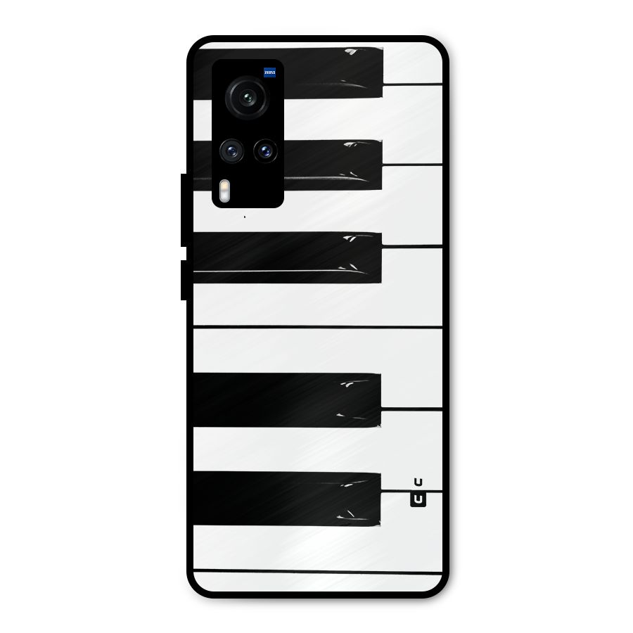 Paino Keys Printed Classy Metal Back Case for Vivo X60