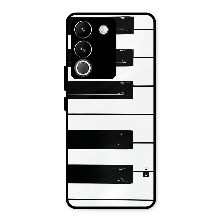 Paino Keys Printed Classy Metal Back Case for Vivo Y200