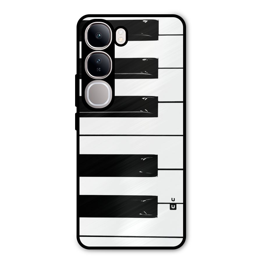 Paino Keys Printed Classy Metal Back Case for Vivo Y300