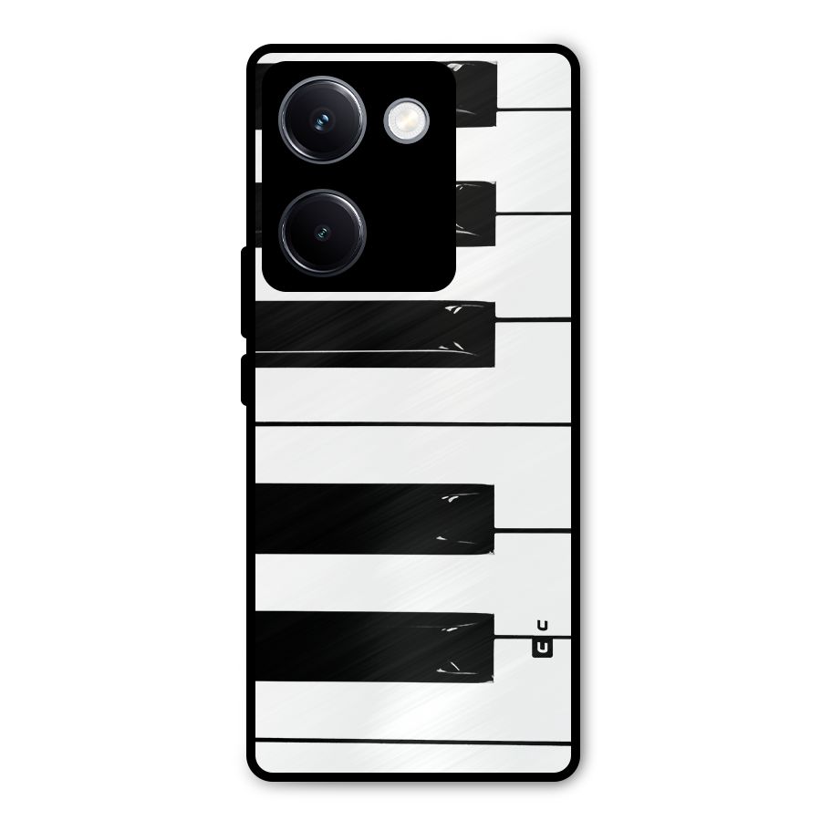 Paino Keys Printed Classy Metal Back Case for Vivo Y300 Plus