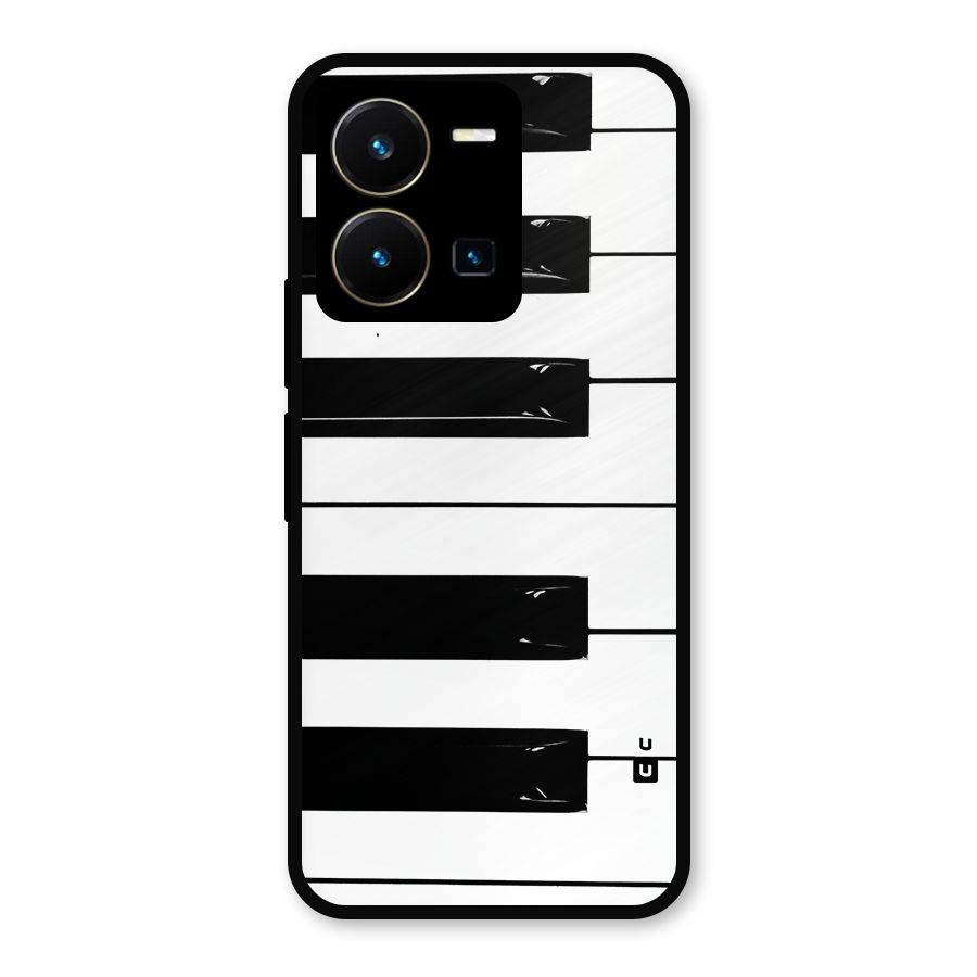 Paino Keys Printed Classy Metal Back Case for Vivo Y35