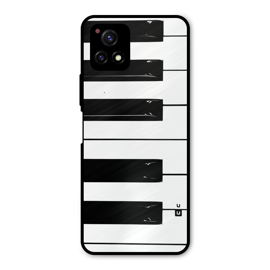 Paino Keys Printed Classy Metal Back Case for Vivo Y72 5G