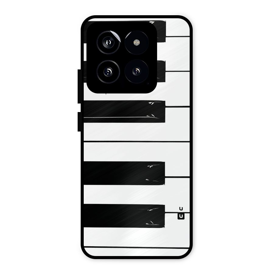 Paino Keys Printed Classy Metal Back Case for Xiaomi 14