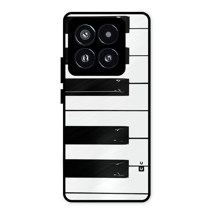 Paino Keys Printed Classy Metal Back Case for Xiaomi 14 Pro