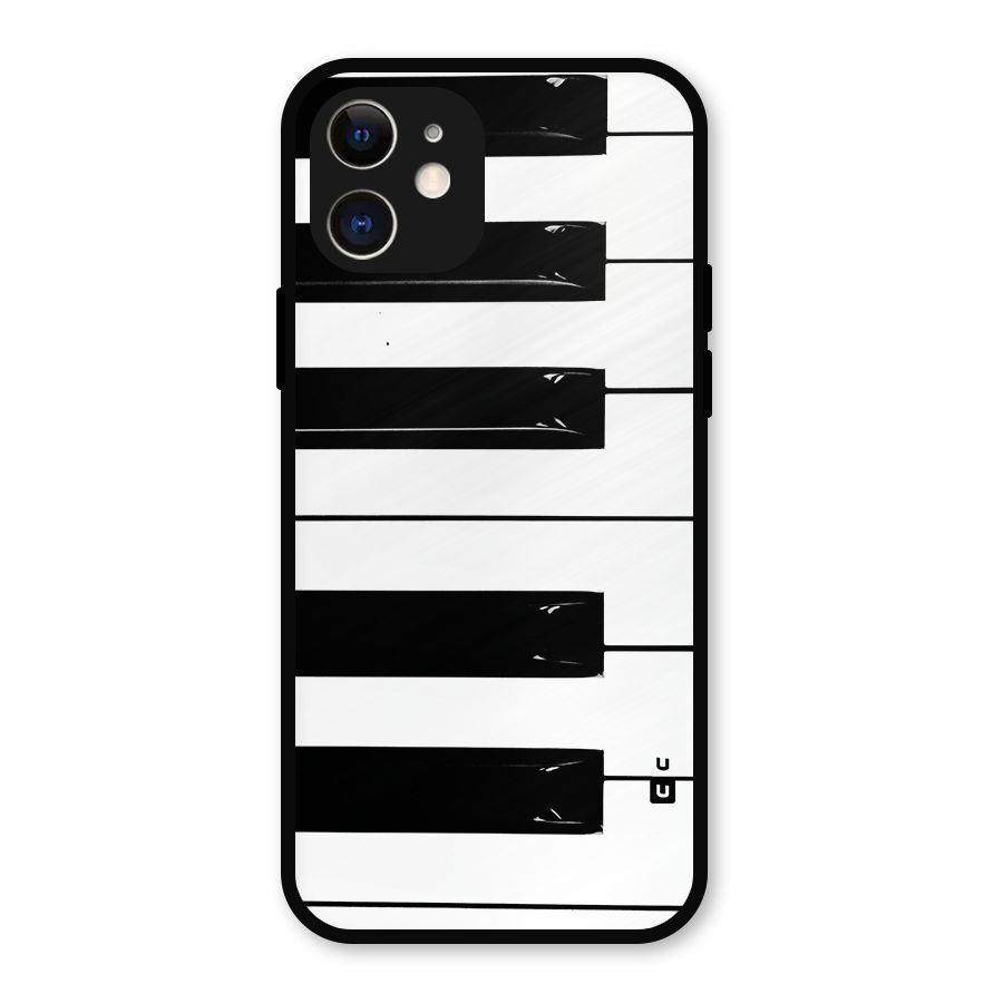 Paino Keys Printed Classy Metal Back Case for iPhone 12