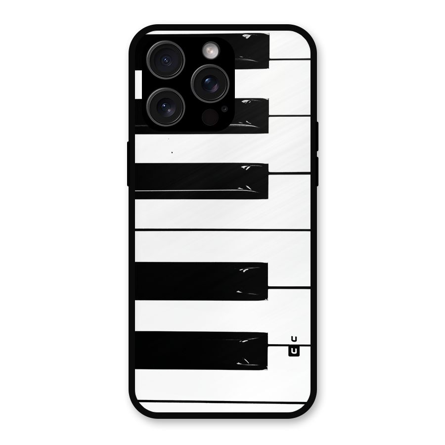 Paino Keys Printed Classy Metal Back Case for iPhone 15 Pro Max