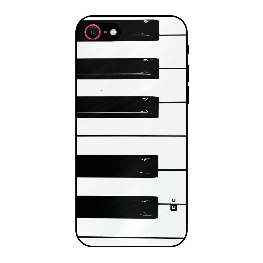 Paino Keys Printed Classy Metal Back Case for iPhone SE 2022