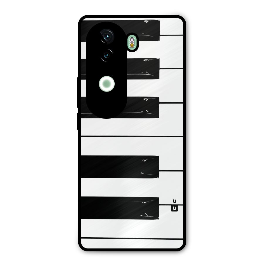 Paino Keys Printed Classy Metal Back Case for iQOO Z9s