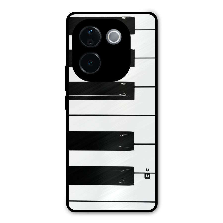 Paino Keys Printed Classy Metal Back Case for iQOO Z9s Pro