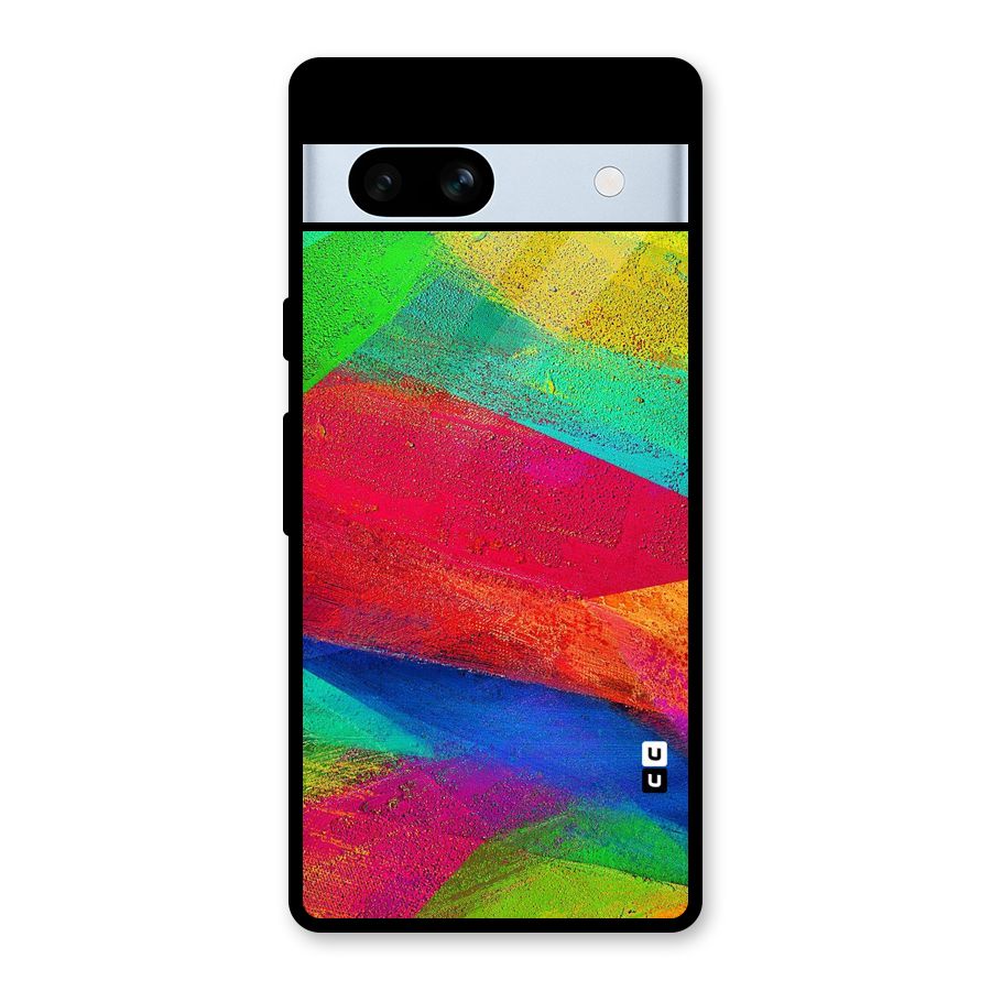 Paint Art Pattern Glass Back Case for Google Pixel 7a