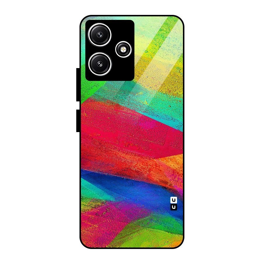 Paint Art Pattern Glass Back Case for Redmi 12 5G