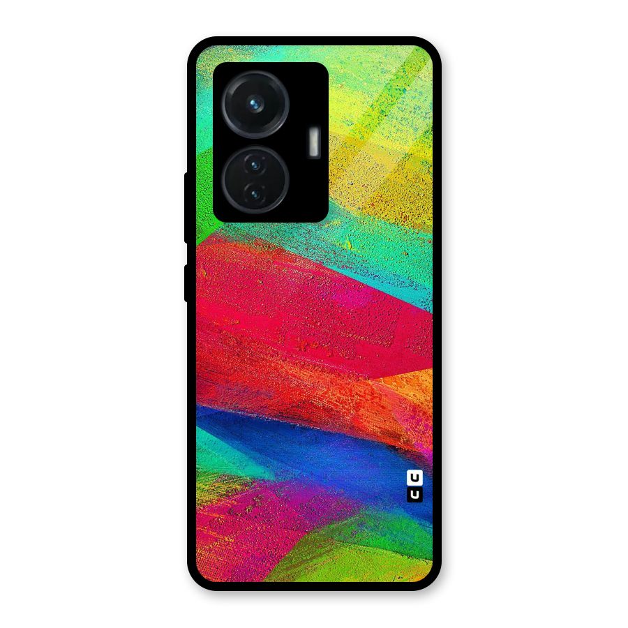 Paint Art Pattern Glass Back Case for Vivo T1 44W