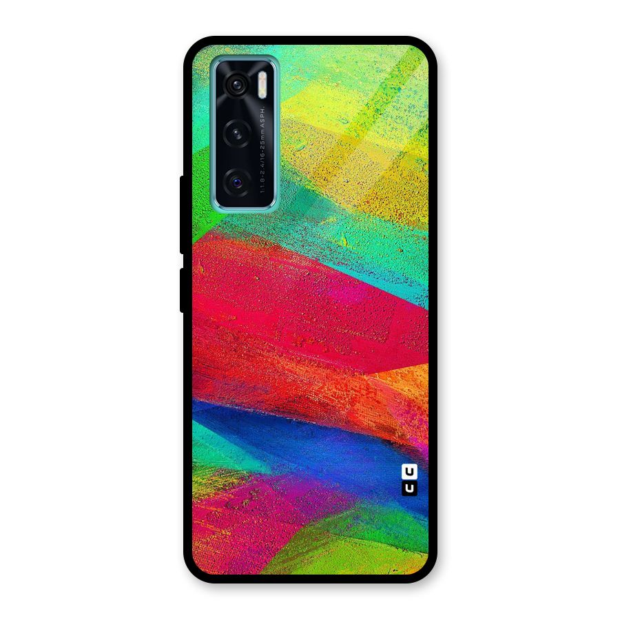 Paint Art Pattern Glass Back Case for Vivo V20 SE