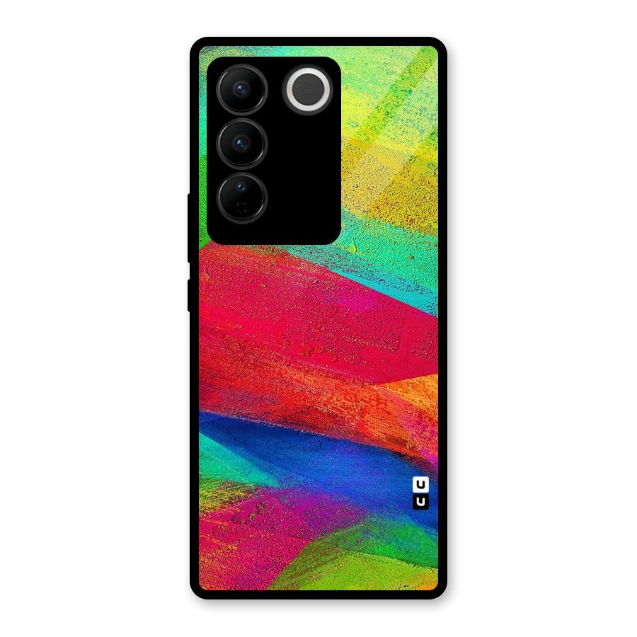 Paint Art Pattern Glass Back Case for Vivo V27 Pro