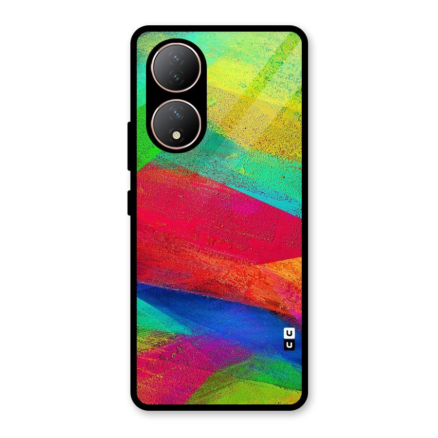 Paint Art Pattern Glass Back Case for Vivo Y100A
