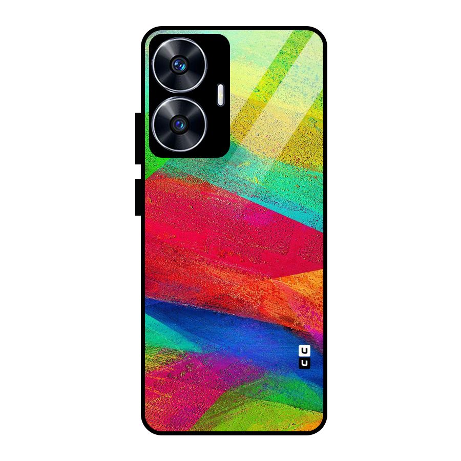 Paint Art Pattern Glass Back Case for realme C55